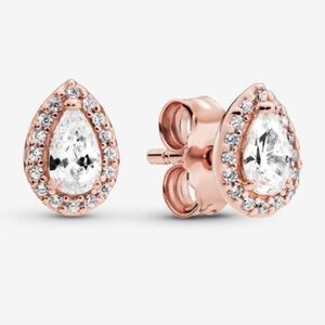 Pandora Teardrop Halo Stud Earrings